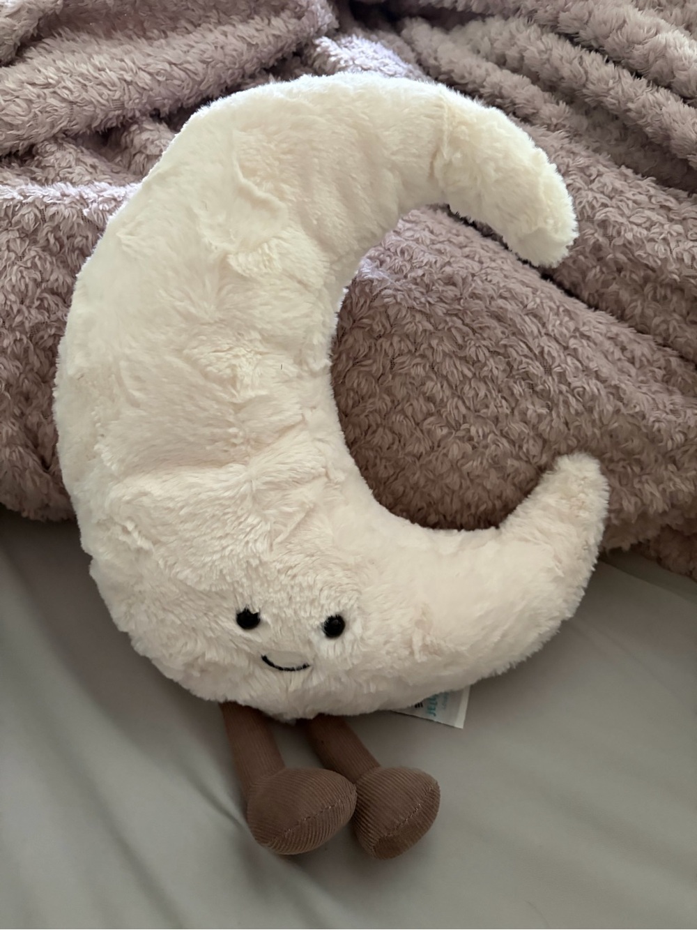 Jellycat Plush Crescent Moon Accent Pillow - Creamy White